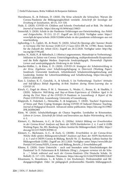 Bild der Seite - 224 - in Schule während der Corona-Pandemie - Neue Ergebnisse und Überblick über ein dynamisches Forschungsfeld