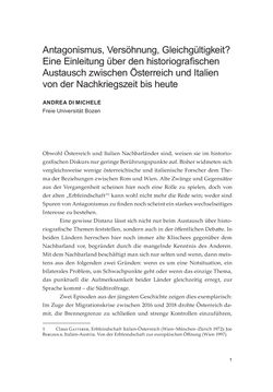 Bild der Seite - 1 - in Die schwierige Versöhnung - Italien, Österreich und Südtirol im 20. Jahrhundert
