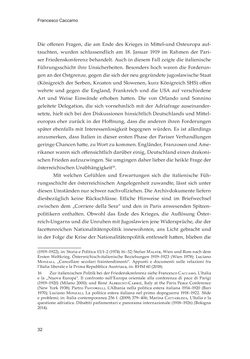 Bild der Seite - 32 - in Die schwierige Versöhnung - Italien, Österreich und Südtirol im 20. Jahrhundert