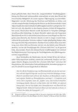 Bild der Seite - 38 - in Die schwierige Versöhnung - Italien, Österreich und Südtirol im 20. Jahrhundert