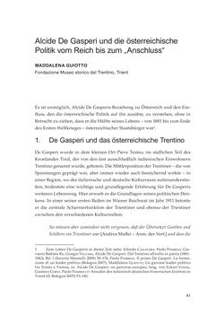 Bild der Seite - 41 - in Die schwierige Versöhnung - Italien, Österreich und Südtirol im 20. Jahrhundert