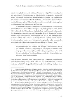 Bild der Seite - 43 - in Die schwierige Versöhnung - Italien, Österreich und Südtirol im 20. Jahrhundert