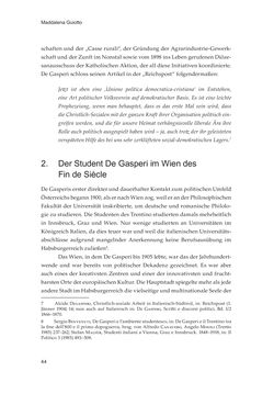 Bild der Seite - 44 - in Die schwierige Versöhnung - Italien, Österreich und Südtirol im 20. Jahrhundert