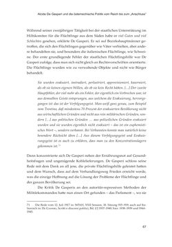 Image of the Page - 67 - in Die schwierige Versöhnung - Italien, Österreich und Südtirol im 20. Jahrhundert