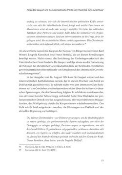 Image of the Page - 77 - in Die schwierige Versöhnung - Italien, Österreich und Südtirol im 20. Jahrhundert