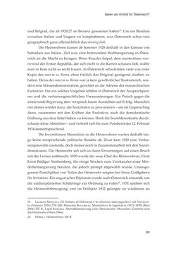 Image of the Page - 89 - in Die schwierige Versöhnung - Italien, Österreich und Südtirol im 20. Jahrhundert