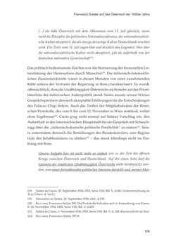 Image of the Page - 129 - in Die schwierige Versöhnung - Italien, Österreich und Südtirol im 20. Jahrhundert