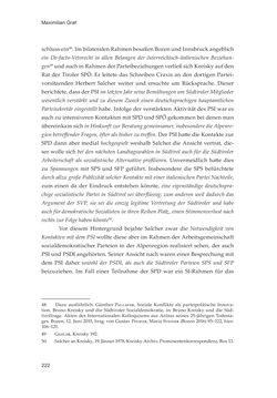Image of the Page - 222 - in Die schwierige Versöhnung - Italien, Österreich und Südtirol im 20. Jahrhundert