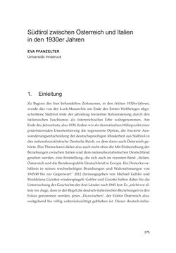 Image of the Page - 275 - in Die schwierige Versöhnung - Italien, Österreich und Südtirol im 20. Jahrhundert