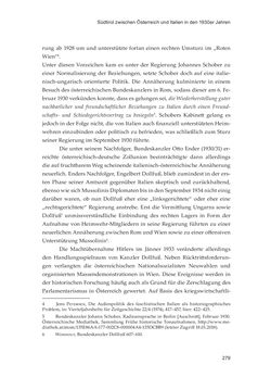 Image of the Page - 279 - in Die schwierige Versöhnung - Italien, Österreich und Südtirol im 20. Jahrhundert