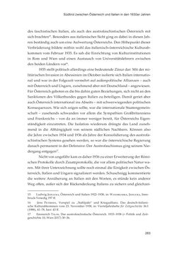 Image of the Page - 283 - in Die schwierige Versöhnung - Italien, Österreich und Südtirol im 20. Jahrhundert