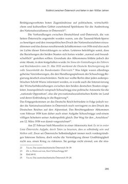 Image of the Page - 285 - in Die schwierige Versöhnung - Italien, Österreich und Südtirol im 20. Jahrhundert