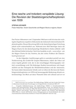 Image of the Page - 321 - in Die schwierige Versöhnung - Italien, Österreich und Südtirol im 20. Jahrhundert