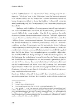Image of the Page - 378 - in Die schwierige Versöhnung - Italien, Österreich und Südtirol im 20. Jahrhundert