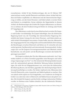 Image of the Page - 380 - in Die schwierige Versöhnung - Italien, Österreich und Südtirol im 20. Jahrhundert