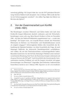 Image of the Page - 382 - in Die schwierige Versöhnung - Italien, Österreich und Südtirol im 20. Jahrhundert