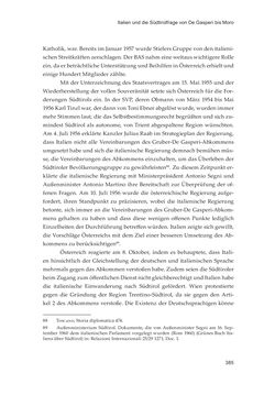 Image of the Page - 385 - in Die schwierige Versöhnung - Italien, Österreich und Südtirol im 20. Jahrhundert
