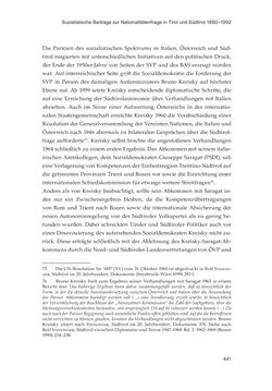 Image of the Page - 441 - in Die schwierige Versöhnung - Italien, Österreich und Südtirol im 20. Jahrhundert