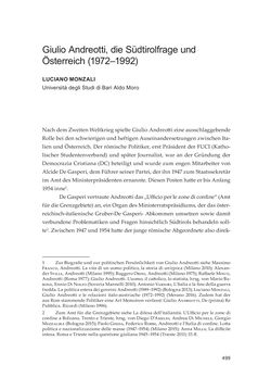 Image of the Page - 499 - in Die schwierige Versöhnung - Italien, Österreich und Südtirol im 20. Jahrhundert