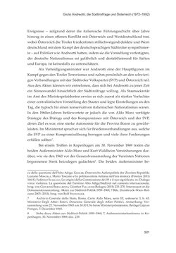 Image of the Page - 501 - in Die schwierige Versöhnung - Italien, Österreich und Südtirol im 20. Jahrhundert