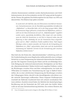 Image of the Page - 505 - in Die schwierige Versöhnung - Italien, Österreich und Südtirol im 20. Jahrhundert