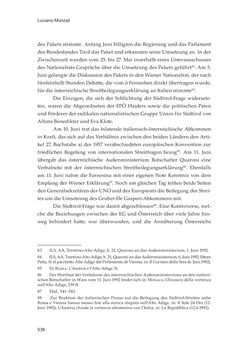 Bild der Seite - 536 - in Die schwierige Versöhnung - Italien, Österreich und Südtirol im 20. Jahrhundert