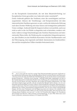 Bild der Seite - 537 - in Die schwierige Versöhnung - Italien, Österreich und Südtirol im 20. Jahrhundert