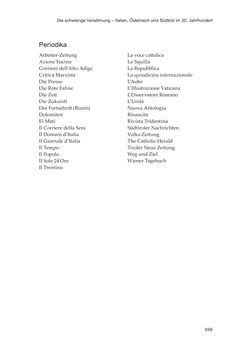 Image of the Page - 599 - in Die schwierige Versöhnung - Italien, Österreich und Südtirol im 20. Jahrhundert