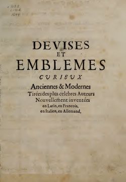 Image of the Page - 1 - in Sinnbilder - Devises et Emblemes