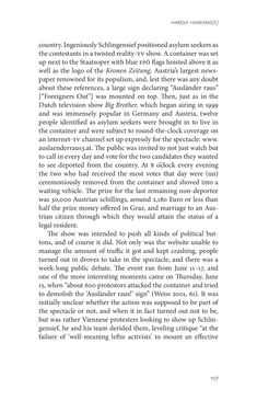 Bild der Seite - 107 - in Siting Futurity - The “Feel Good” Tactical Radicalism of Contemporary Culture in and around Vienna