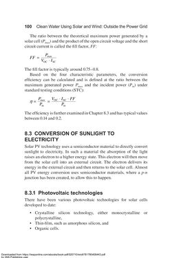 Image of the Page - 100 - in Clean Water Using Solar and Wind - Outside the Power Grid