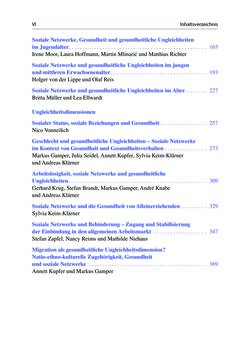 Image of the Page - VI - in Soziale Netzwerke und gesundheitliche Ungleichheiten - Eine neue Perspektive für die Forschung