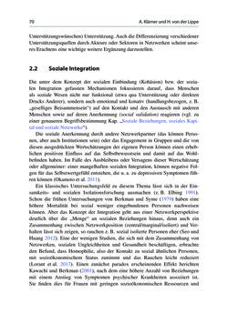 Image of the Page - 70 - in Soziale Netzwerke und gesundheitliche Ungleichheiten - Eine neue Perspektive für die Forschung