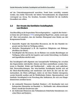 Image of the Page - 143 - in Soziale Netzwerke und gesundheitliche Ungleichheiten - Eine neue Perspektive für die Forschung