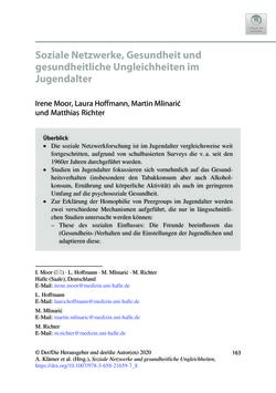 Image of the Page - 163 - in Soziale Netzwerke und gesundheitliche Ungleichheiten - Eine neue Perspektive für die Forschung