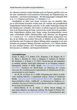 Image of the Page - 183 - in Soziale Netzwerke und gesundheitliche Ungleichheiten - Eine neue Perspektive für die Forschung