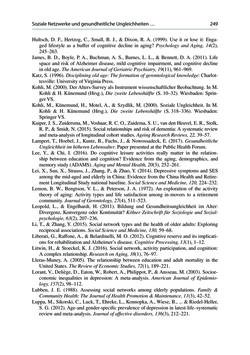 Image of the Page - 249 - in Soziale Netzwerke und gesundheitliche Ungleichheiten - Eine neue Perspektive für die Forschung