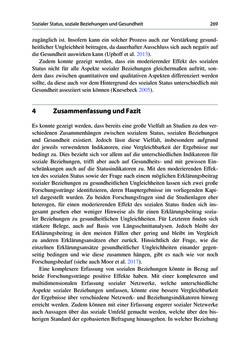 Image of the Page - 269 - in Soziale Netzwerke und gesundheitliche Ungleichheiten - Eine neue Perspektive für die Forschung