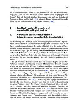 Bild der Seite - 291 - in Soziale Netzwerke und gesundheitliche Ungleichheiten - Eine neue Perspektive für die Forschung