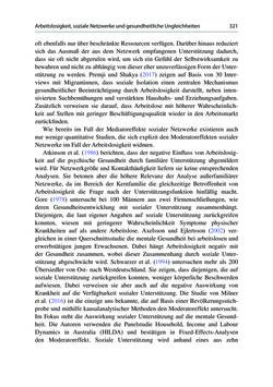 Image of the Page - 321 - in Soziale Netzwerke und gesundheitliche Ungleichheiten - Eine neue Perspektive für die Forschung