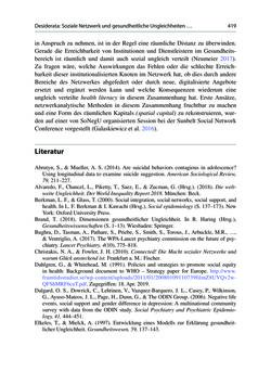 Image of the Page - 419 - in Soziale Netzwerke und gesundheitliche Ungleichheiten - Eine neue Perspektive für die Forschung