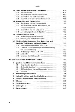 Bild der Seite - 8 - in INSTRUKTIONEN UND ORDNUNGEN DER STIFTSHERRSCHAFT KLOSTERNEUBURG - Quellen zur Verwaltung sowie zur Land- und Forstwirtschaft einer geistlichen Grundherrschaft in der Frühen Neuzeit