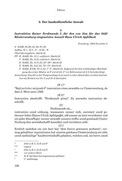 Image of the Page - 126 - in INSTRUKTIONEN UND ORDNUNGEN DER STIFTSHERRSCHAFT KLOSTERNEUBURG - Quellen zur Verwaltung sowie zur Land- und Forstwirtschaft einer geistlichen Grundherrschaft in der Frühen Neuzeit