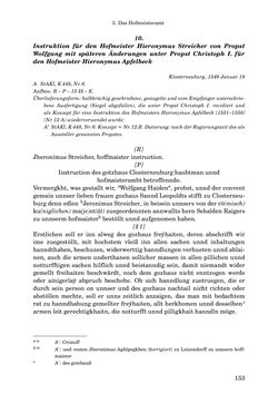 Image of the Page - 153 - in INSTRUKTIONEN UND ORDNUNGEN DER STIFTSHERRSCHAFT KLOSTERNEUBURG - Quellen zur Verwaltung sowie zur Land- und Forstwirtschaft einer geistlichen Grundherrschaft in der Frühen Neuzeit