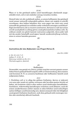 Bild der Seite - 164 - in INSTRUKTIONEN UND ORDNUNGEN DER STIFTSHERRSCHAFT KLOSTERNEUBURG - Quellen zur Verwaltung sowie zur Land- und Forstwirtschaft einer geistlichen Grundherrschaft in der Frühen Neuzeit