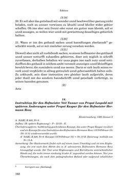 Image of the Page - 168 - in INSTRUKTIONEN UND ORDNUNGEN DER STIFTSHERRSCHAFT KLOSTERNEUBURG - Quellen zur Verwaltung sowie zur Land- und Forstwirtschaft einer geistlichen Grundherrschaft in der Frühen Neuzeit