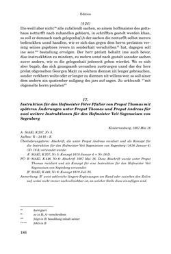Bild der Seite - 186 - in INSTRUKTIONEN UND ORDNUNGEN DER STIFTSHERRSCHAFT KLOSTERNEUBURG - Quellen zur Verwaltung sowie zur Land- und Forstwirtschaft einer geistlichen Grundherrschaft in der Frühen Neuzeit