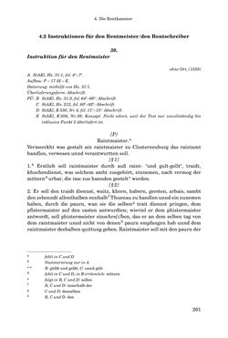 Image of the Page - 261 - in INSTRUKTIONEN UND ORDNUNGEN DER STIFTSHERRSCHAFT KLOSTERNEUBURG - Quellen zur Verwaltung sowie zur Land- und Forstwirtschaft einer geistlichen Grundherrschaft in der Frühen Neuzeit