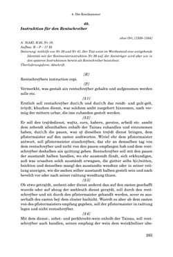 Image of the Page - 265 - in INSTRUKTIONEN UND ORDNUNGEN DER STIFTSHERRSCHAFT KLOSTERNEUBURG - Quellen zur Verwaltung sowie zur Land- und Forstwirtschaft einer geistlichen Grundherrschaft in der Frühen Neuzeit