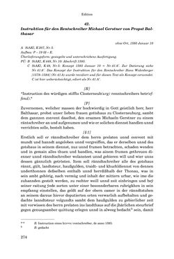 Image of the Page - 274 - in INSTRUKTIONEN UND ORDNUNGEN DER STIFTSHERRSCHAFT KLOSTERNEUBURG - Quellen zur Verwaltung sowie zur Land- und Forstwirtschaft einer geistlichen Grundherrschaft in der Frühen Neuzeit